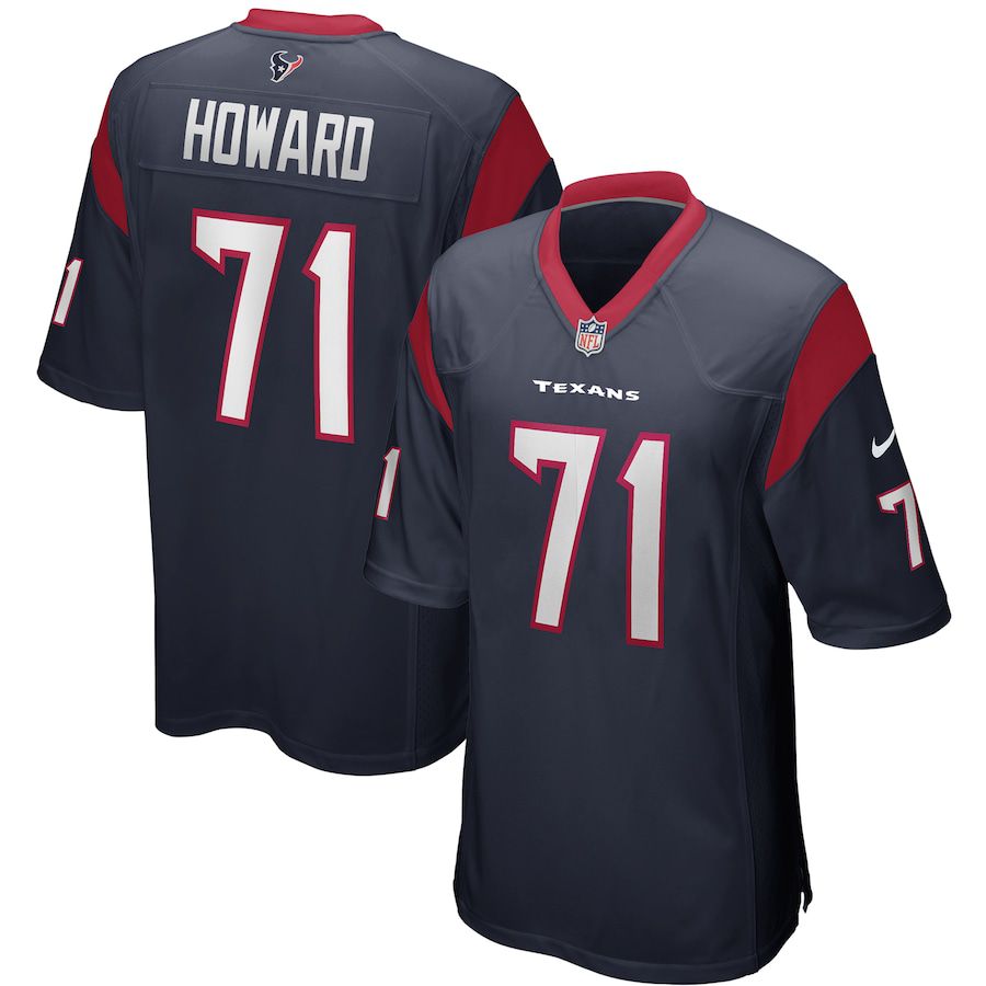 Men Houston Texans 71 Tytus Howard Nike Navy Game Player NFL Jersey